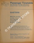 Passenger Timetable Late Summer Holiday Alterations, Eastern Mainline Services - London King's Cross, East Midlands, Lincolnshire, Northern England, Thursday to Tuesday 27 August to 1 September 1970 by British Railways Eastern Region
